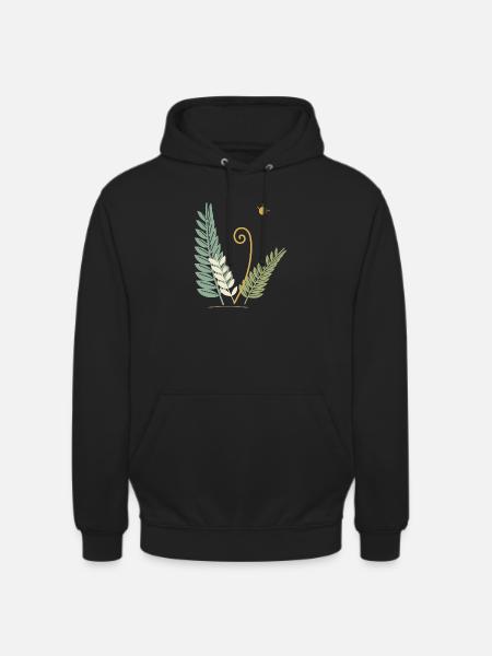 Entfaltende Waldfarne - Unisex Hoodie - Schwarz