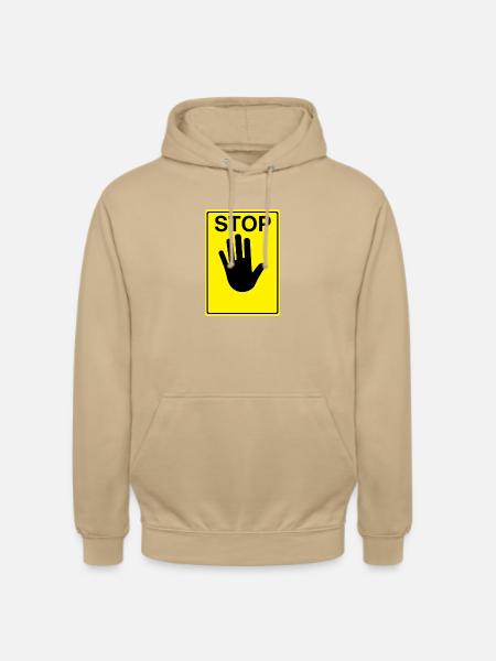 Stop Sign Logo - Unisex Hoodie - beige