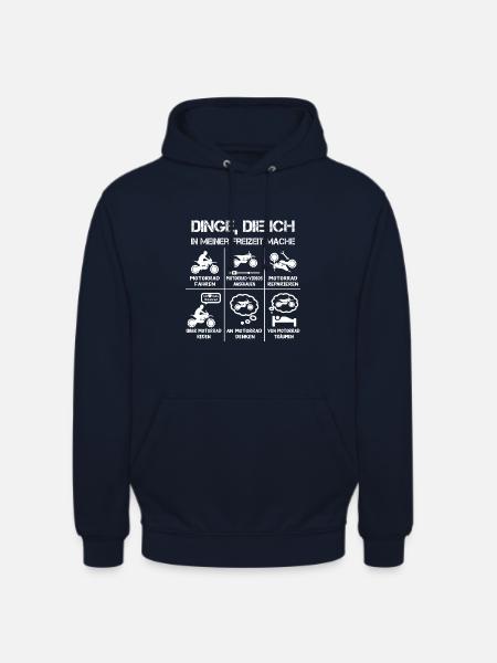 Freizeit - Motorradfahrer - Biker - Unisex Hoodie - Navy
