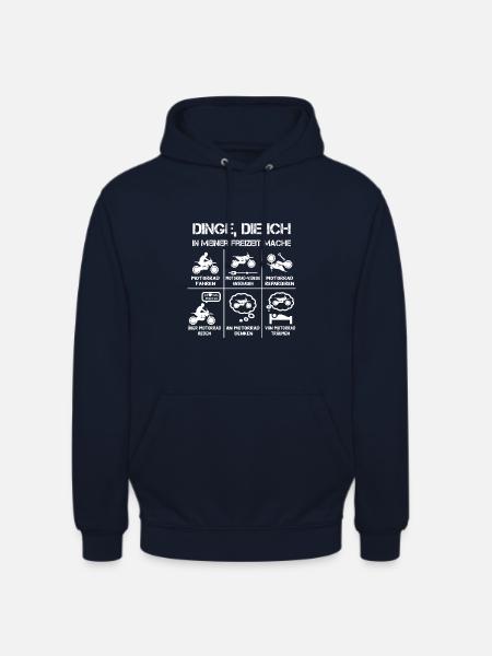 Freizeit - Motorradfahrer - Biker - Unisex Hoodie - Navy