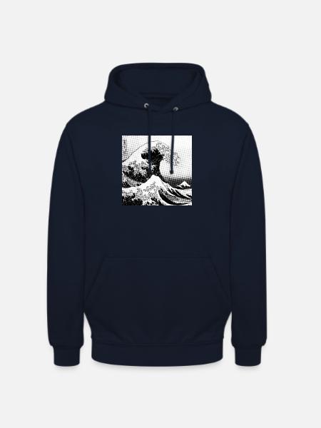 Japanese wave Kanagawa Style bd - Unisex Hoodie - navy