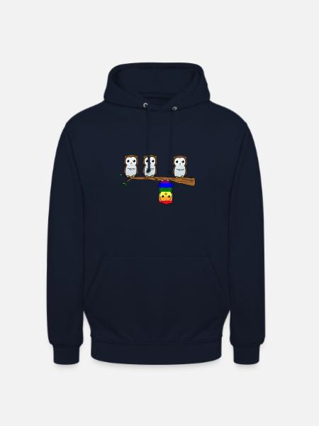 LGBT Owl - Unisex Hoodie - Navy