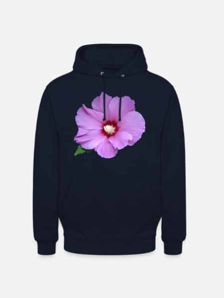 Rose rosa Blume Roseneibisch - Unisex Hoodie - Navy