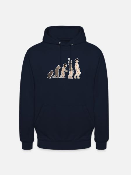 évolution - Sweat-shirt à capuche unisexe - marine