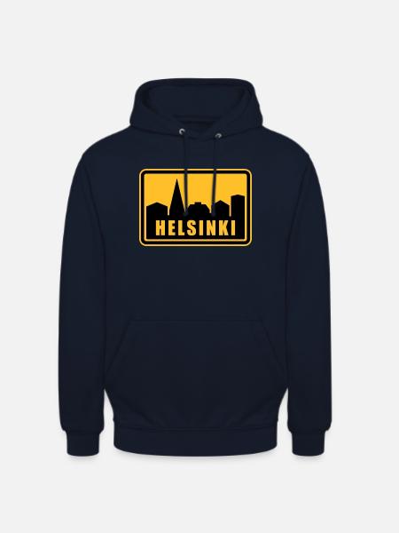Helsinki - Sweat-shirt à capuche unisexe - marine