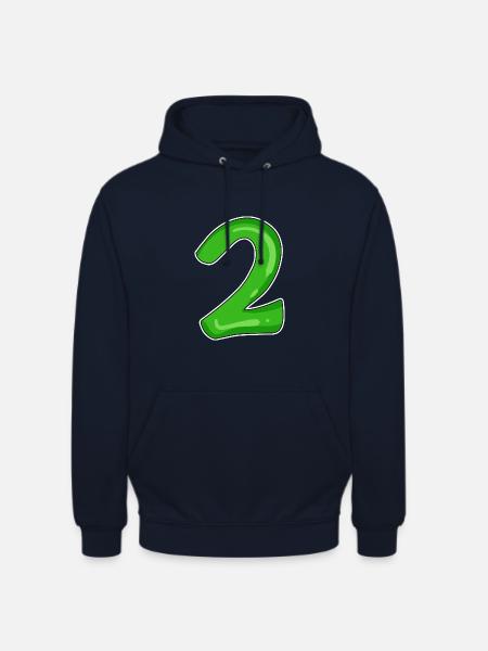 Number 2 green - Unisex Hoodie - navy