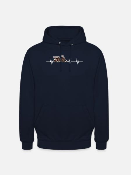 Dampflok Herzschlag - Unisex Hoodie - Navy