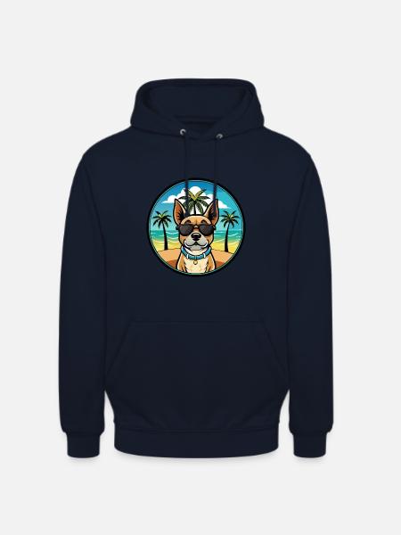 Braque Du Bourbonnais Hunderasse Cartoon Sonnenbrille - Unisex Hoodie - Navy
