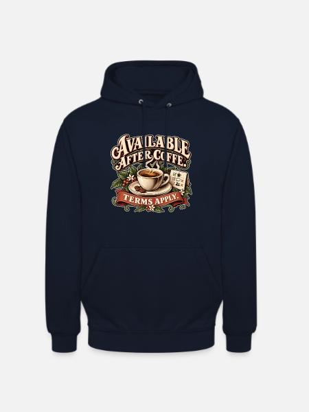 Kaffee mit Bedingungen - Unisex Hoodie - Navy