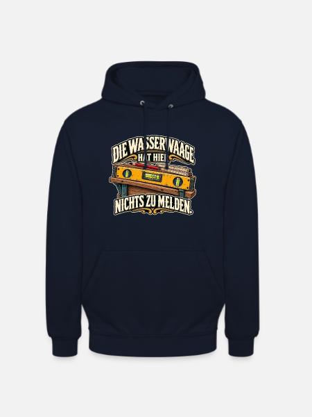 Wasserwaage widerspricht - Unisex Hoodie - Navy