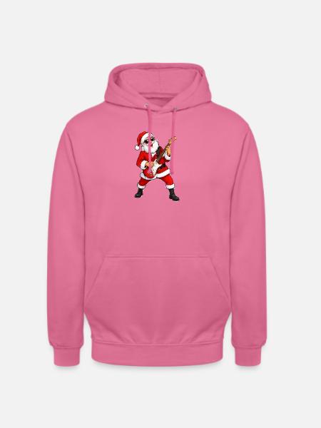 Weihnachts-Rocker Santa - Unisex Hoodie - Pink