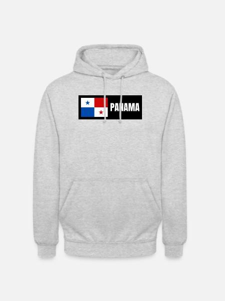 Panama Flagge - Unisex Hoodie - Hellgrau meliert