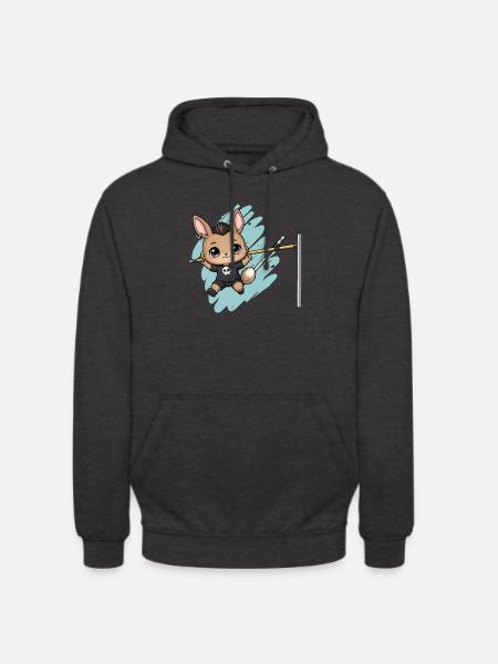 Punk-Kaninchen Sprungkunst - Unisex Hoodie - Anthrazit