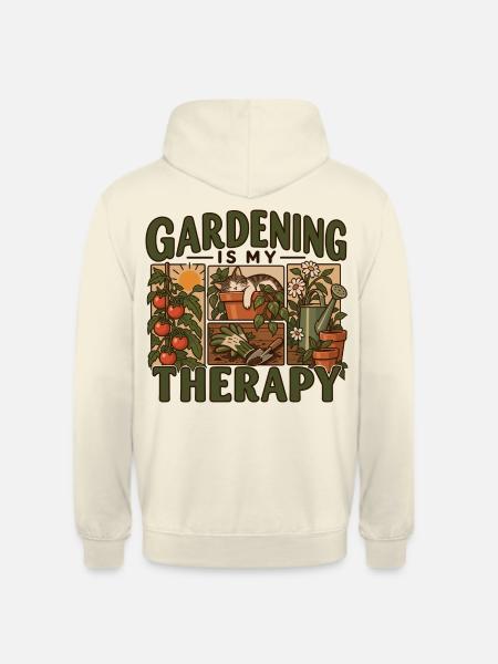Gardening Is My Therapy - Unisex Hoodie - Vanille-Milchshake