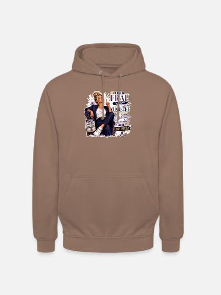Frauensprache: Unrecht laut widersprechen - Unisex Hoodie - Mokka