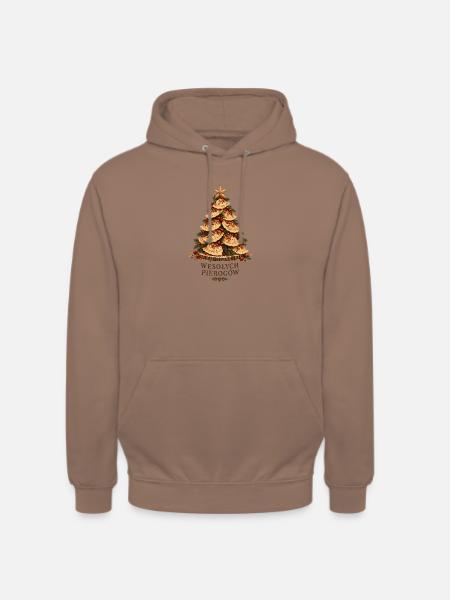Wesołych Pierogów polnisches Weihnachtsbaumdesign - Unisex Hoodie - Mokka