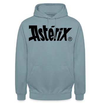Asterix & Obelix - Asterix Logo - Unisex Hoodie - Nebelblau - Vorne - Alina (178cm) & Michal (187cm)