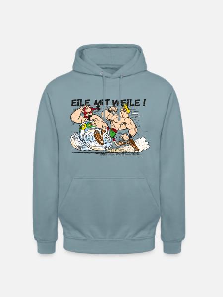 Obelix: Eile mit Weile! - Unisex Hoodie - Nebelblau