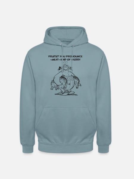 Asterix Fruits B W - Unisex Hoodie - Nebelblau