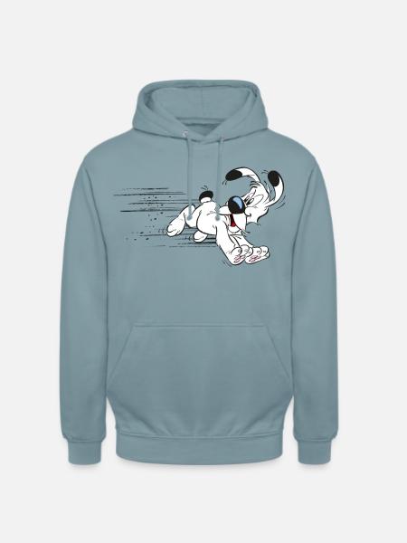 Asterix - Idefix hat es eilig - Unisex Hoodie - Nebelblau