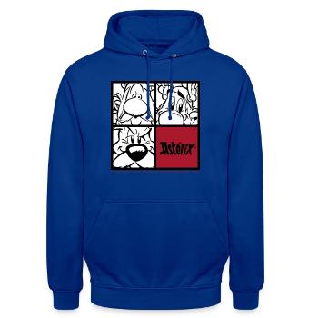 Asterix & Obelix & Idefix Porträt - Unisex Hoodie - Royalblau - Vorne - Alina (178cm) & Michal (187cm)