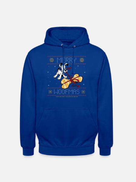 Asterix - Idefix Merry Christmas - Unisex Hoodie - Royalblau