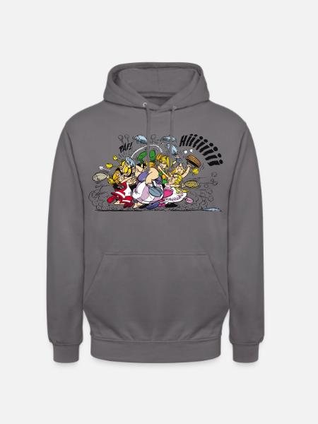 Asterix & Obelix Fight - Unisex Hoodie - elephant grey