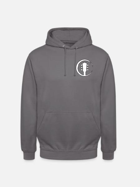 Gitarrenkopf im Pinselkreis - Unisex Hoodie - Mittelgrau
