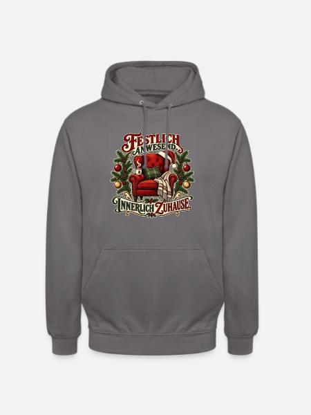 Innerlich zuhause - Unisex Hoodie - Mittelgrau