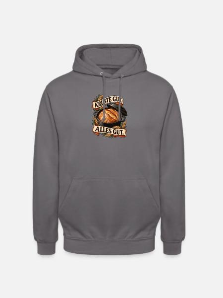 Krustenbrot im Topf – Alles gut - Unisex Hoodie - Mittelgrau