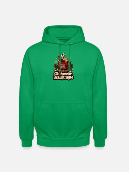 Offizielle Glühwein-Beauftragte Weihnachtsmarkt - Unisex Hoodie - Kelly Green