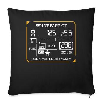 photographer - Sofa pillowcase 17,3'' x 17,3'' (45 x 45 cm) - black - Front
