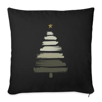 Arbre de Noël - Housse de coussin décorative 45 x 45 cm - noir - Devant