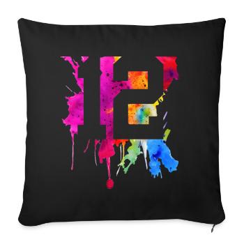 12 YEARS 12TH BIRTHDAY - Sofa pillowcase 17,3'' x 17,3'' (45 x 45 cm) - black - Front
