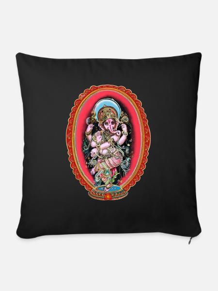 Ganesha - Sofakissenbezug 45 x 45 cm - Schwarz