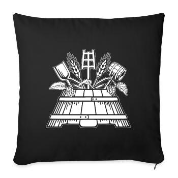 Brewer logo - Sofa pillowcase 17,3'' x 17,3'' (45 x 45 cm) - black - Front