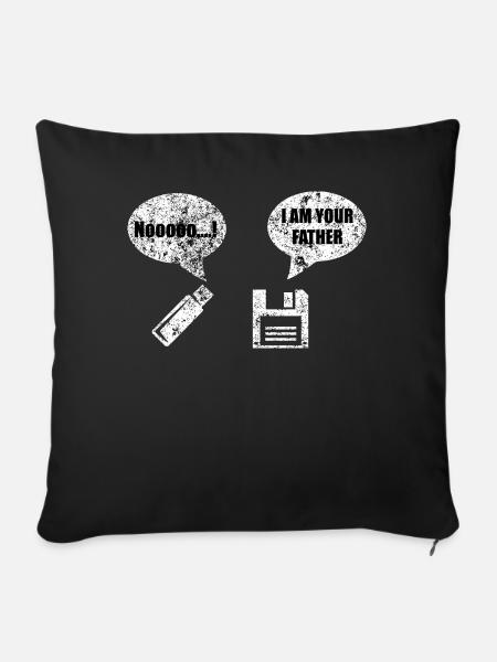 IT Informatik Technik Techniker Witz Spruch Lustig - Sofakissenbezug 45 x 45 cm - Schwarz