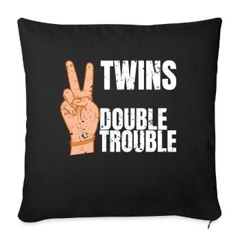 Gémeaux - Housse de coussin décorative 45 x 45 cm - noir - Devant