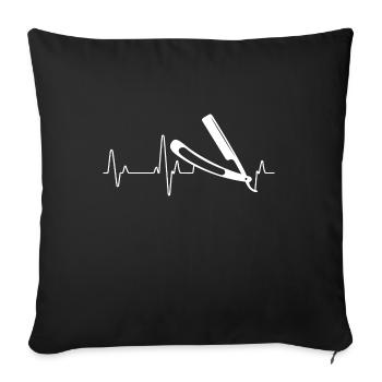 barber - Sofa pillowcase 17,3'' x 17,3'' (45 x 45 cm) - black - Front