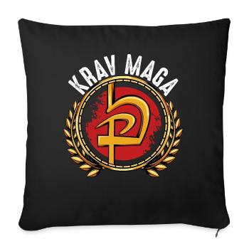 Krav Maga - Housse de coussin décorative 45 x 45 cm - noir - Devant