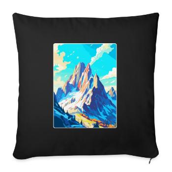 Dachstein Österreich Vintage Reiseplakat Souvenir - Sofakissenbezug 45 x 45 cm - Schwarz - Vorne