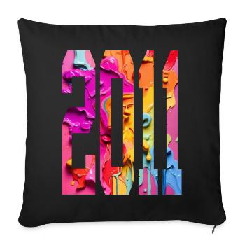 BUNT 15TH BIRTHDAY 2011 - Sofa pillowcase 17,3'' x 17,3'' (45 x 45 cm) - black - Front