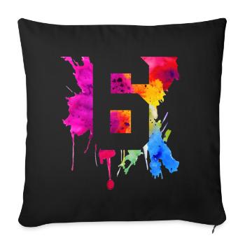 6 YEARS 6TH BIRTHDAY - Sofa pillowcase 17,3'' x 17,3'' (45 x 45 cm) - black - Front