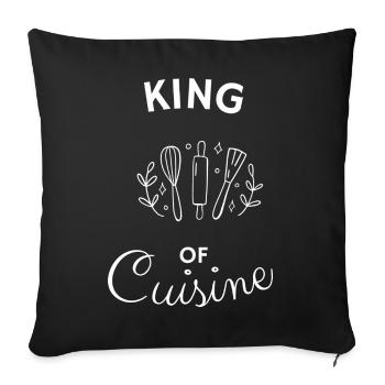 King of Cuisine - Sofa pillowcase 17,3'' x 17,3'' (45 x 45 cm) - black - Front