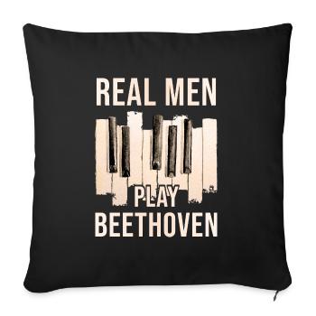 Beethoven - Sofa pillowcase 17,3'' x 17,3'' (45 x 45 cm) - black - Front