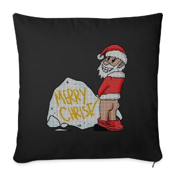 Ugly Christmas Funny - Sofa pillowcase 17,3'' x 17,3'' (45 x 45 cm) - black - Front