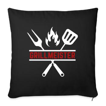 grillmeister - Sofakissenbezug 45 x 45 cm - Schwarz - Vorne