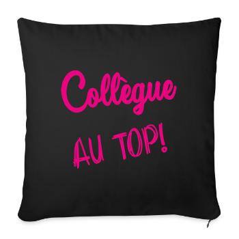 RETIREMENT. RETIREMENT. RETIRED. RETIREMENT - Sofa pillowcase 17,3'' x 17,3'' (45 x 45 cm) - black - Front