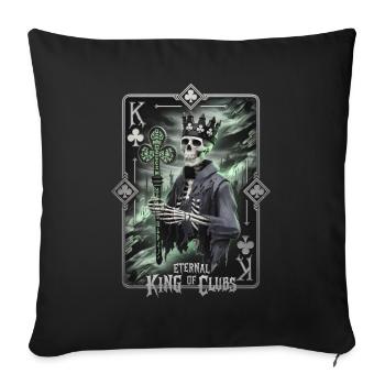 Eternal King of Clubs - Sofa pillowcase 17,3'' x 17,3'' (45 x 45 cm) - black - Front