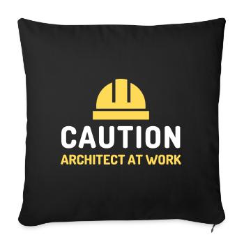 architekt at work - Sofakissenbezug 45 x 45 cm - Schwarz - Vorne